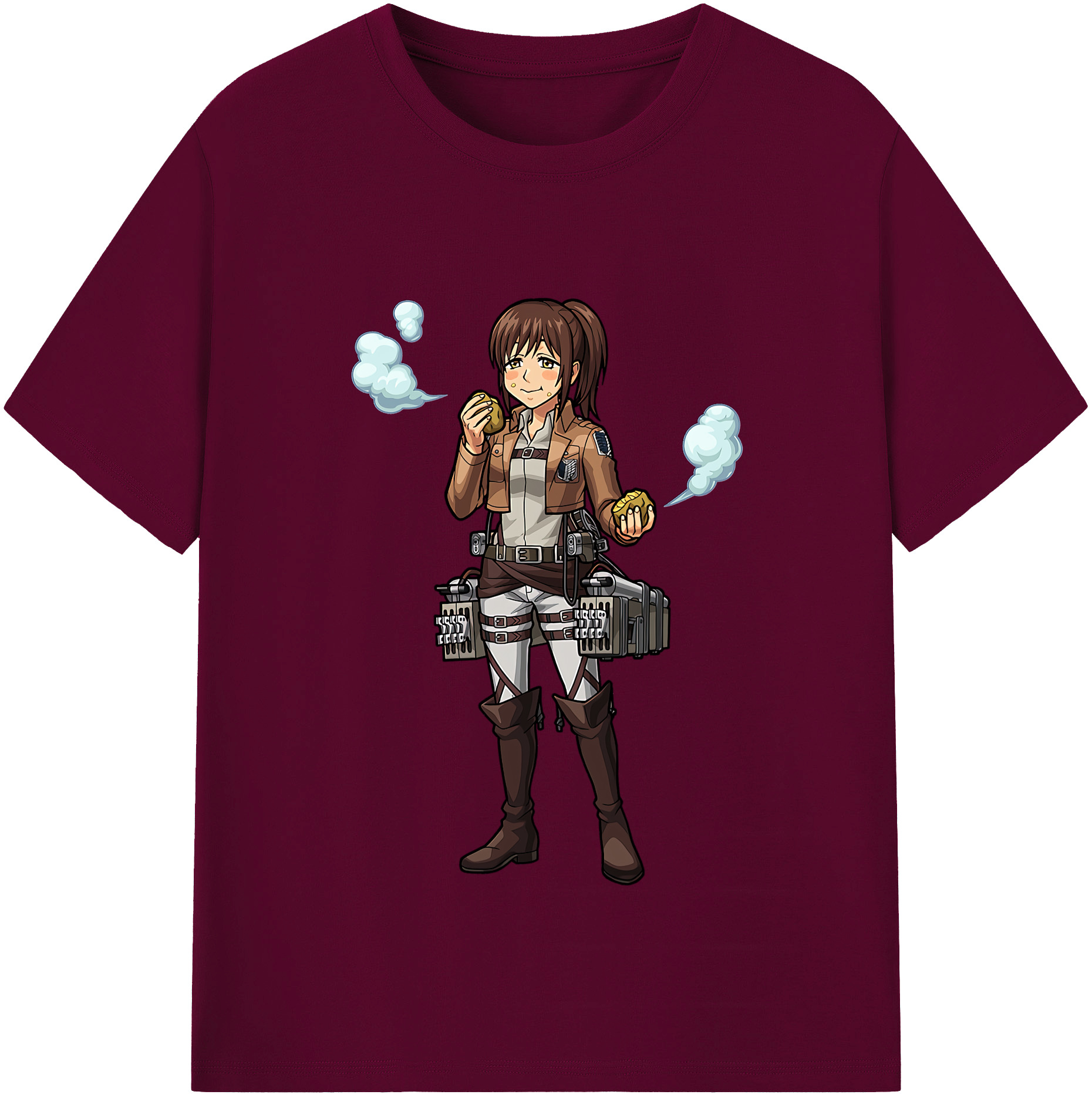 （画像用） 進撃の巨人 サシャ·ブラウス Attack on Titan Sasha Blaus レディースカジュアルプリントTシャツ（綿100％）